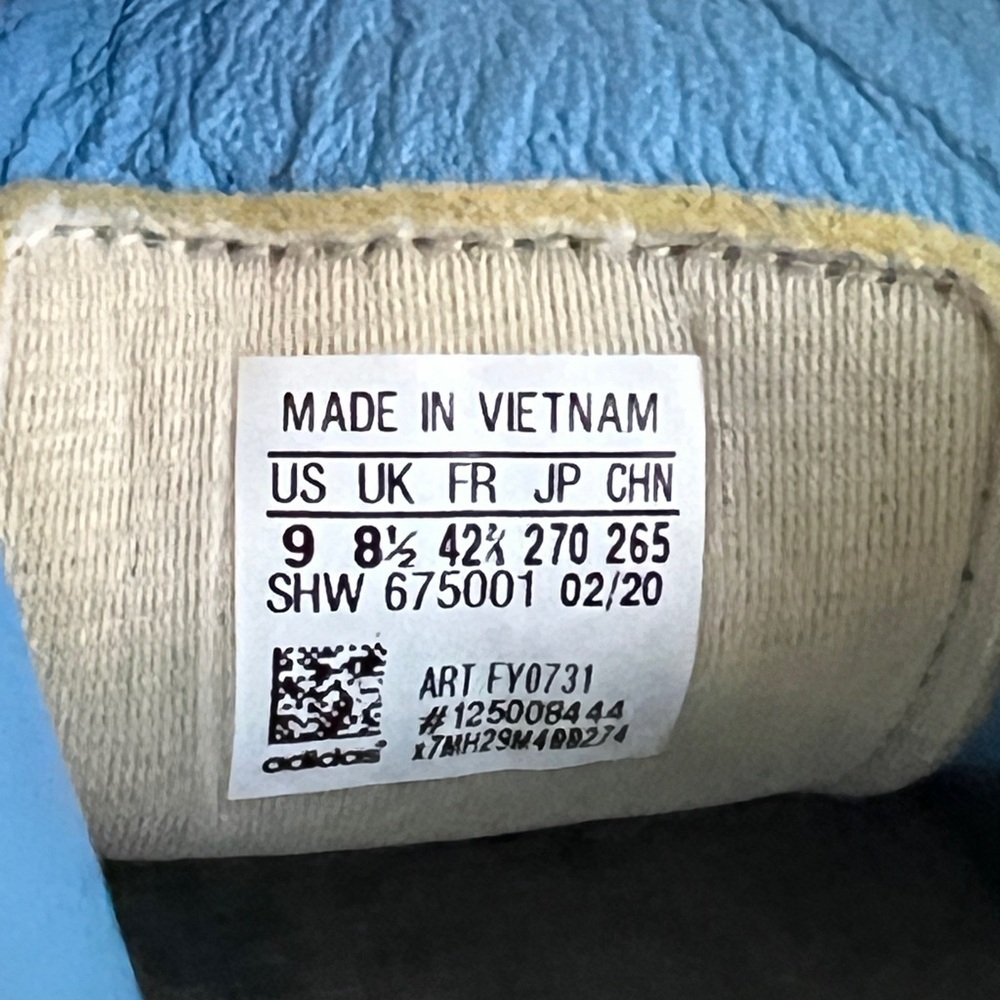 EUC Adidas X Human Made Campus Men's Sneakers in Light Blue & White sz 9 - Picture 6 of 6
